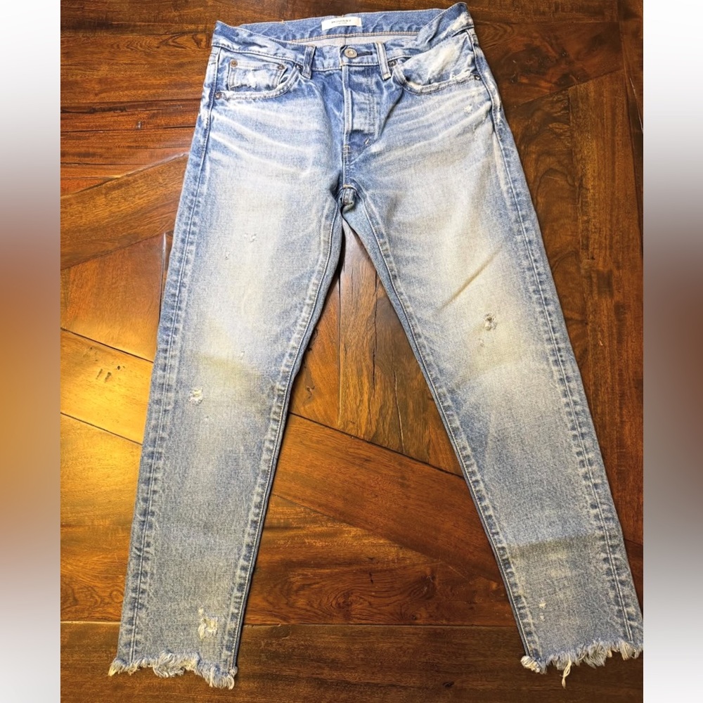 Moussy Vintage Keller Blue Straight Leg Jeans Size 26 MSRP $325 - Picture 4 of 8